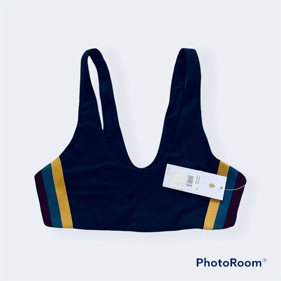 NWT Spiritual Gangster Shakti Brami Rainbow Stripe in Navy - Picture 2 of 11